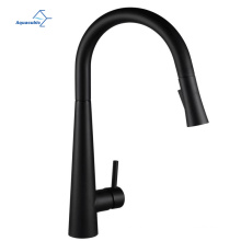 Fabricant CupC Lead Free Free Brass NSF 61-9 Tapis de mélangeur à eau à poignée unique Trayer Down Chrome Surface Kitchen Faucet